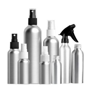 aluminum bottles with mist sprayer with hand trigger