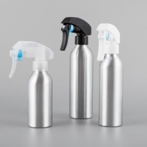 aluminum cosmetic bottle with trigger